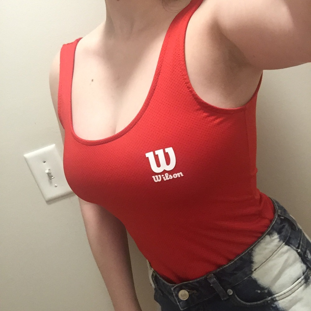 🍎RED GYM FABRIC BODY SUIT BY WILSONXFOREVER21🍎